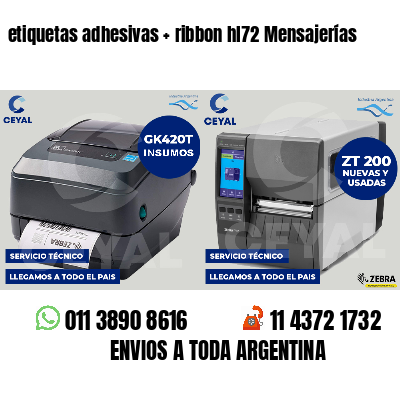 etiquetas adhesivas   ribbon hl72 Mensajerías