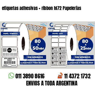 etiquetas adhesivas   ribbon hl72 Papelerías