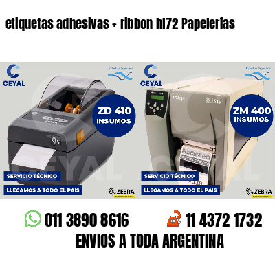 etiquetas adhesivas   ribbon hl72 Papelerías