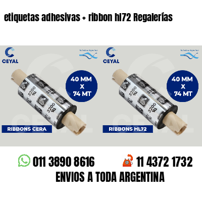 etiquetas adhesivas   ribbon hl72 Regalerías