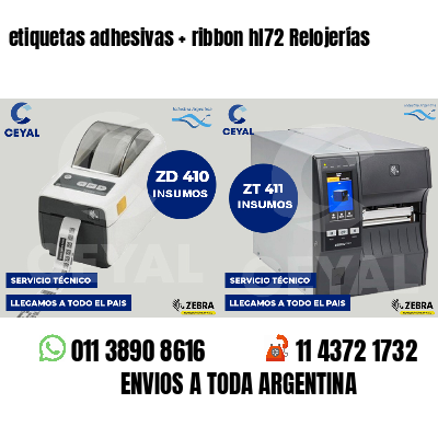 etiquetas adhesivas   ribbon hl72 Relojerías