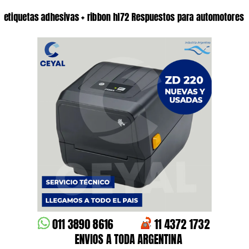 etiquetas adhesivas   ribbon hl72 Respuestos para automotores