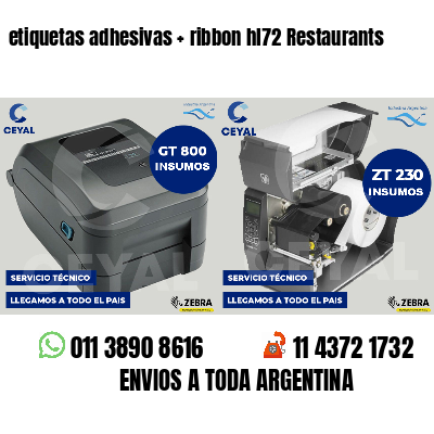 etiquetas adhesivas   ribbon hl72 Restaurants