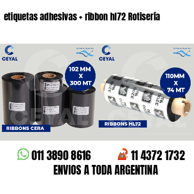 etiquetas adhesivas   ribbon hl72 Rotisería