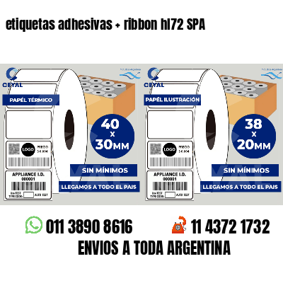 etiquetas adhesivas   ribbon hl72 SPA