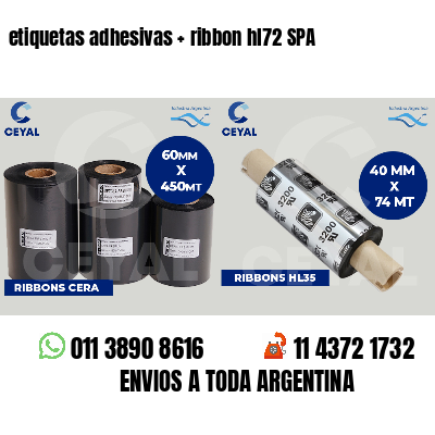 etiquetas adhesivas   ribbon hl72 SPA