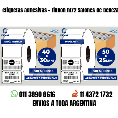 etiquetas adhesivas   ribbon hl72 Salones de belleza