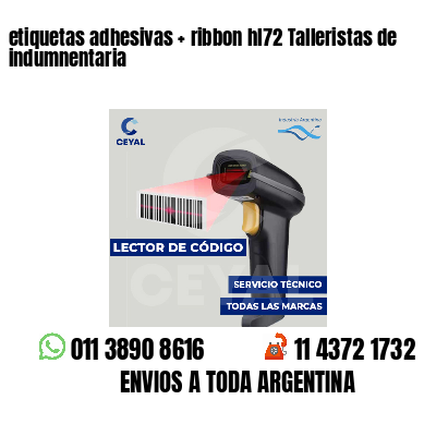 etiquetas adhesivas   ribbon hl72 Talleristas de indumnentaria