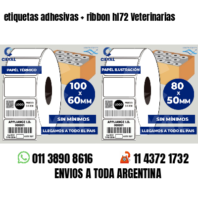 etiquetas adhesivas   ribbon hl72 Veterinarias