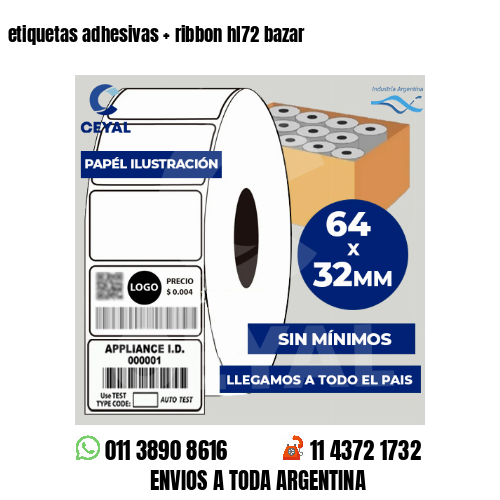 etiquetas adhesivas   ribbon hl72 bazar