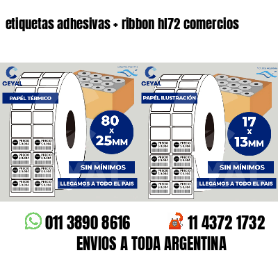 etiquetas adhesivas   ribbon hl72 comercios