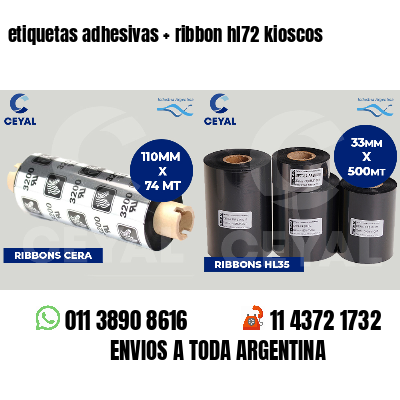 etiquetas adhesivas   ribbon hl72 kioscos