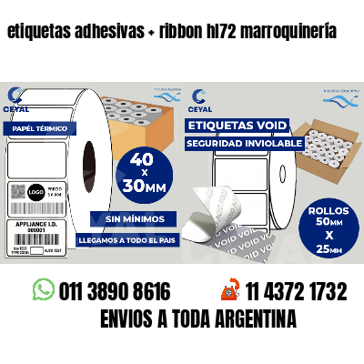 etiquetas adhesivas   ribbon hl72 marroquinería