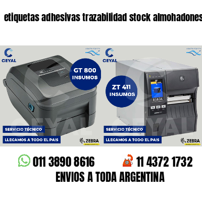 etiquetas adhesivas trazabilidad stock almohadones