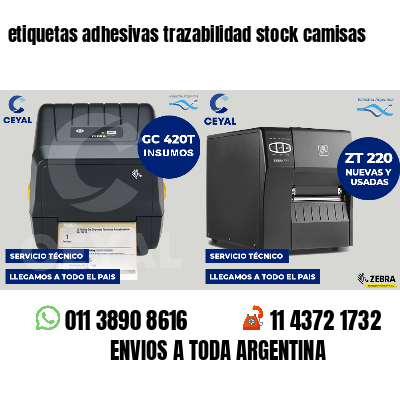 etiquetas adhesivas trazabilidad stock camisas