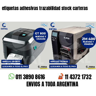 etiquetas adhesivas trazabilidad stock carteras