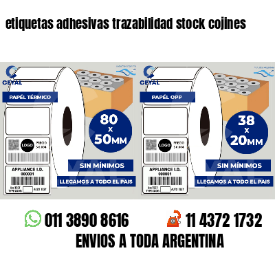 etiquetas adhesivas trazabilidad stock cojines