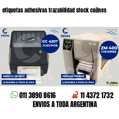 etiquetas adhesivas trazabilidad stock cojines