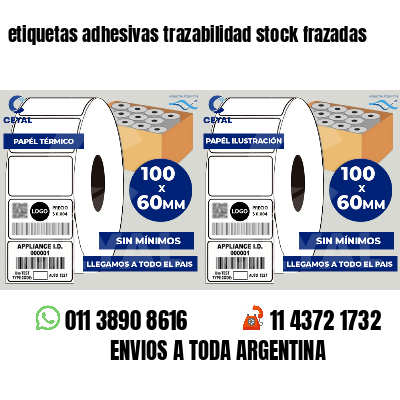 etiquetas adhesivas trazabilidad stock frazadas