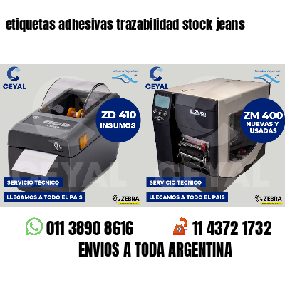 etiquetas adhesivas trazabilidad stock jeans