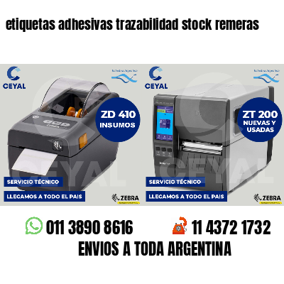 etiquetas adhesivas trazabilidad stock remeras