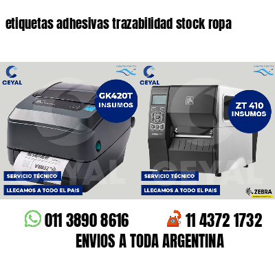 etiquetas adhesivas trazabilidad stock ropa