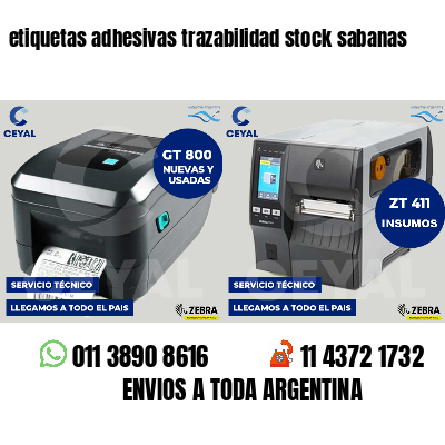 etiquetas adhesivas trazabilidad stock sabanas