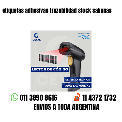 etiquetas adhesivas trazabilidad stock sabanas