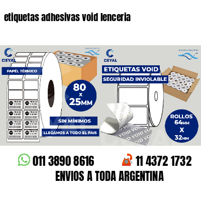 etiquetas adhesivas void lenceria