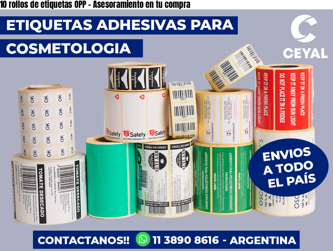 10 rollos de etiquetas OPP - Asesoramiento en tu compra