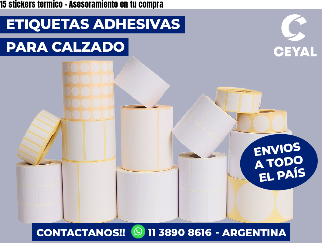 15 stickers termico - Asesoramiento en tu compra