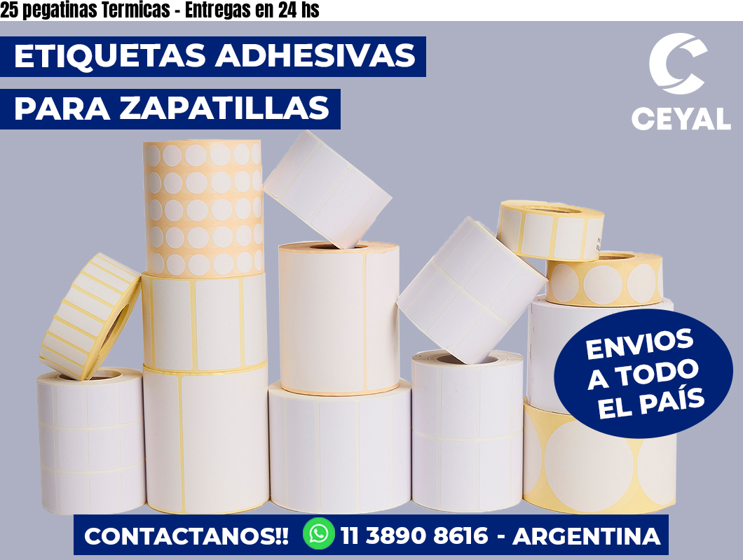 25 pegatinas Termicas - Entregas en 24 hs