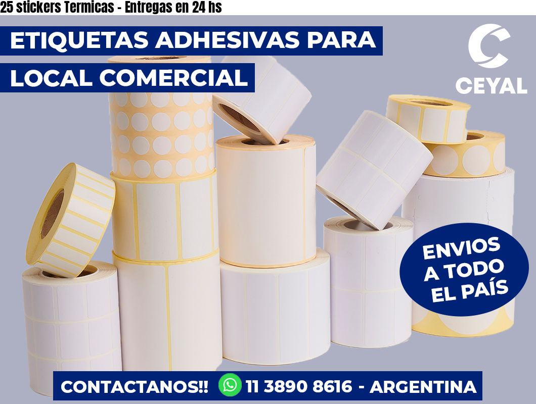 25 stickers Termicas - Entregas en 24 hs