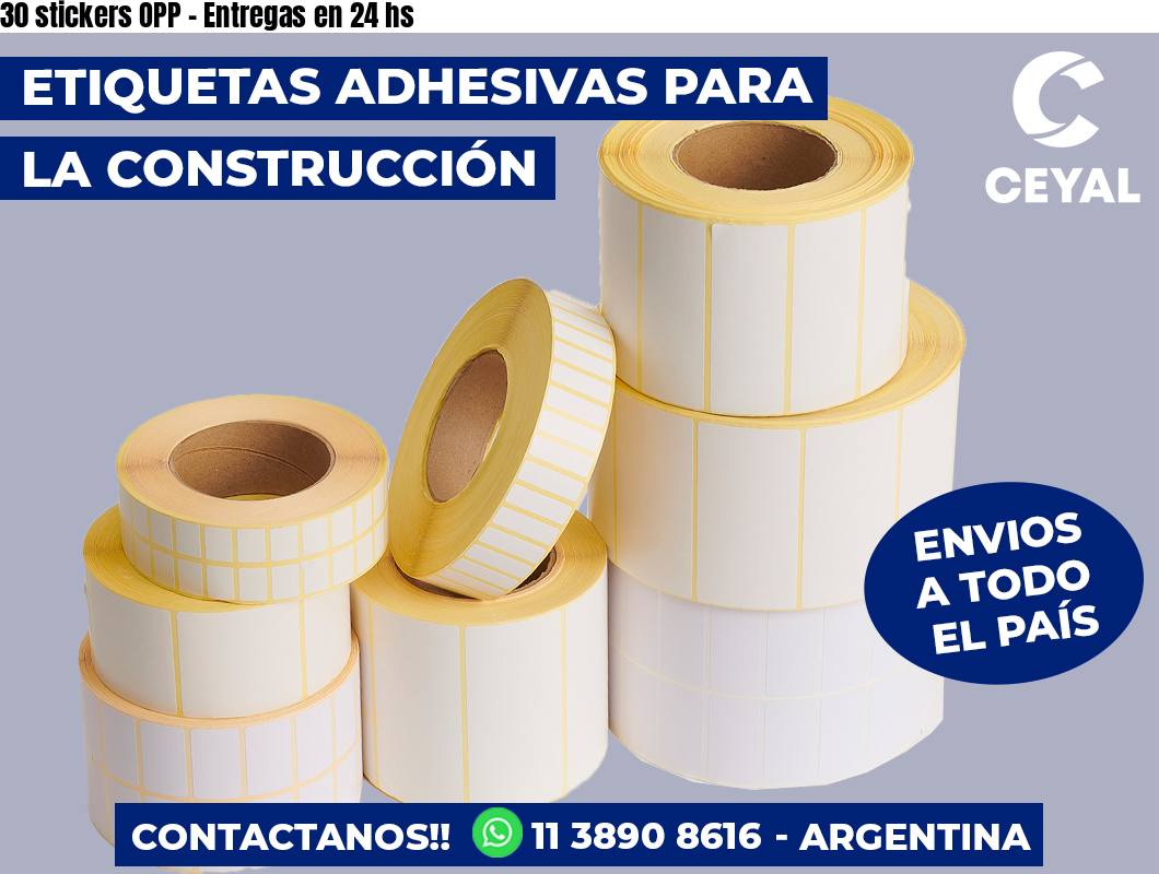 30 stickers OPP – Entregas en 24 hs