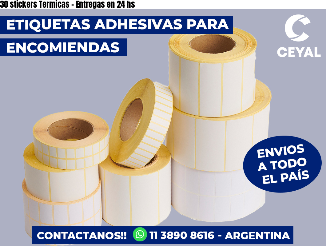 30 stickers Termicas - Entregas en 24 hs