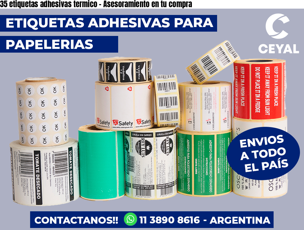 35 etiquetas adhesivas termico – Asesoramiento en tu compra