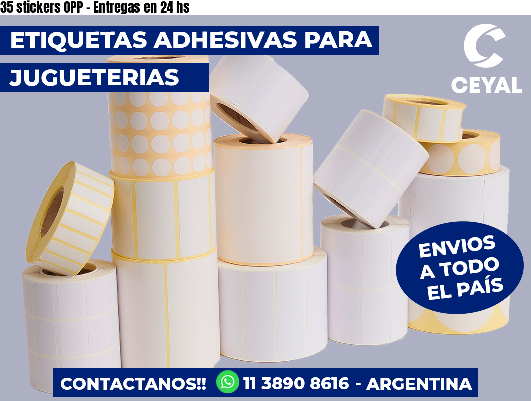 35 stickers OPP - Entregas en 24 hs