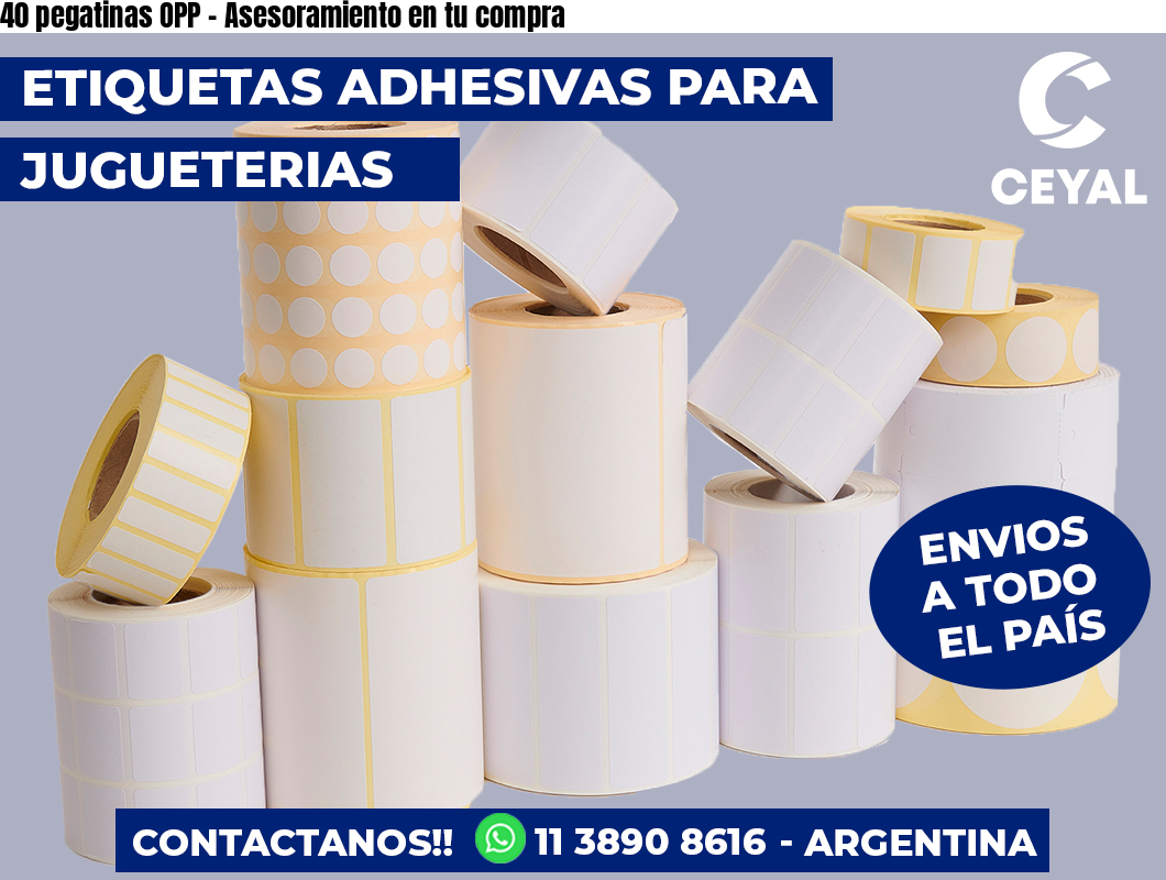 40 pegatinas OPP - Asesoramiento en tu compra