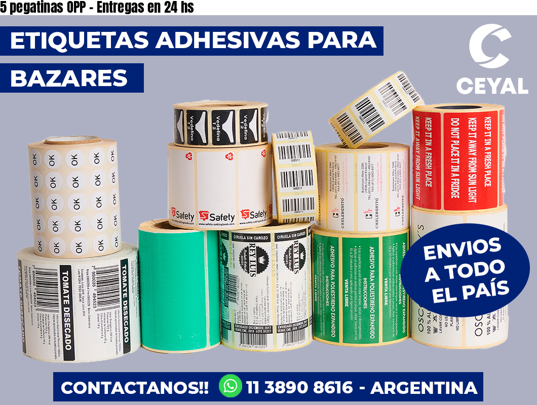 5 pegatinas OPP – Entregas en 24 hs