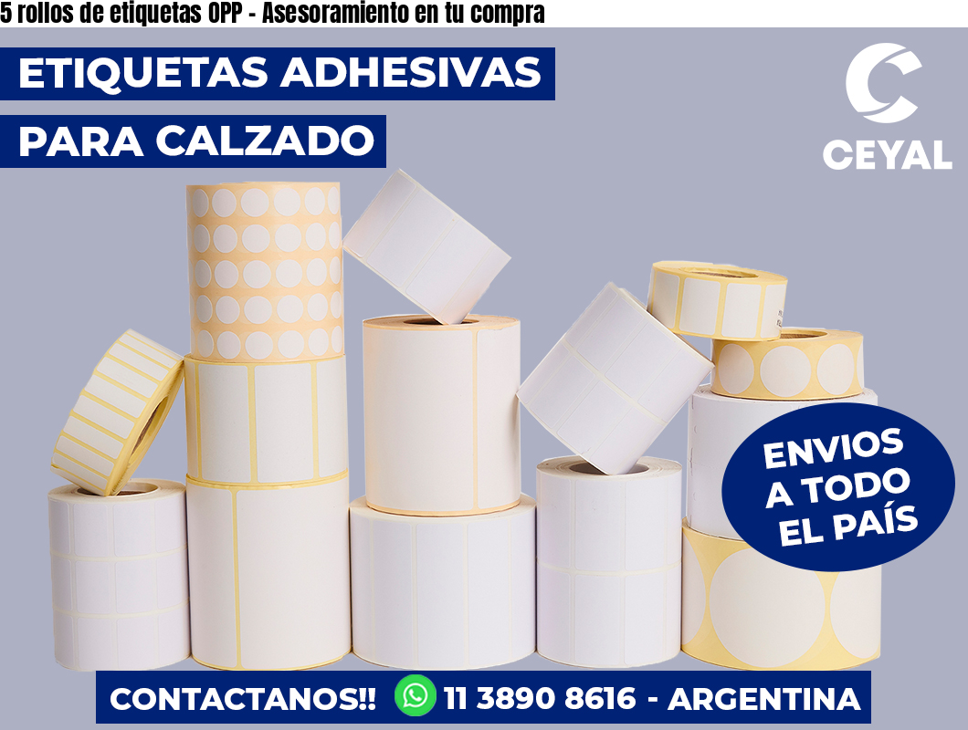 5 rollos de etiquetas OPP - Asesoramiento en tu compra