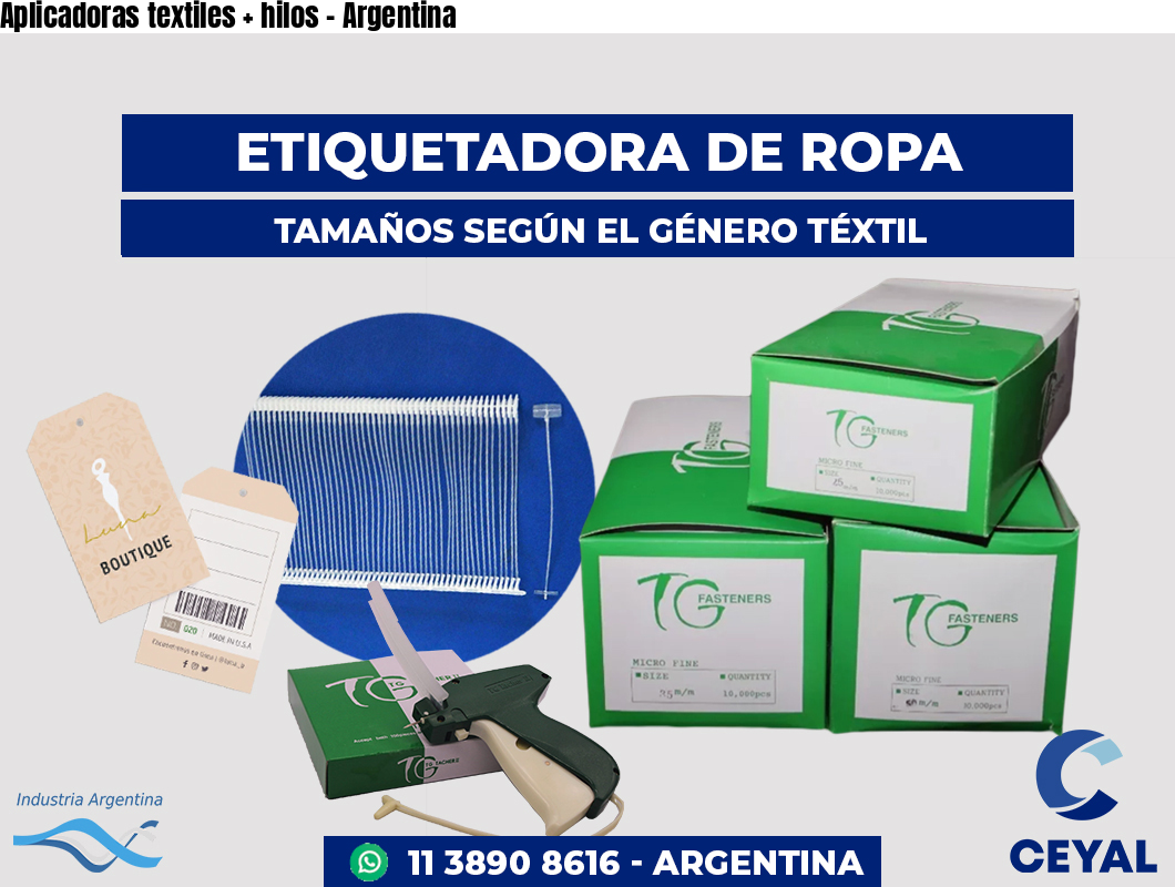 Aplicadoras textiles + hilos – Argentina