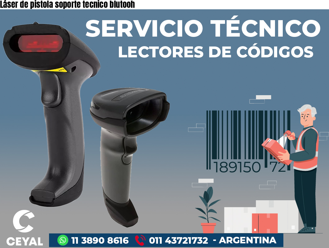 Láser de pistola soporte tecnico blutooh