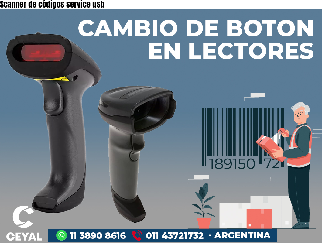 Scanner de códigos service usb