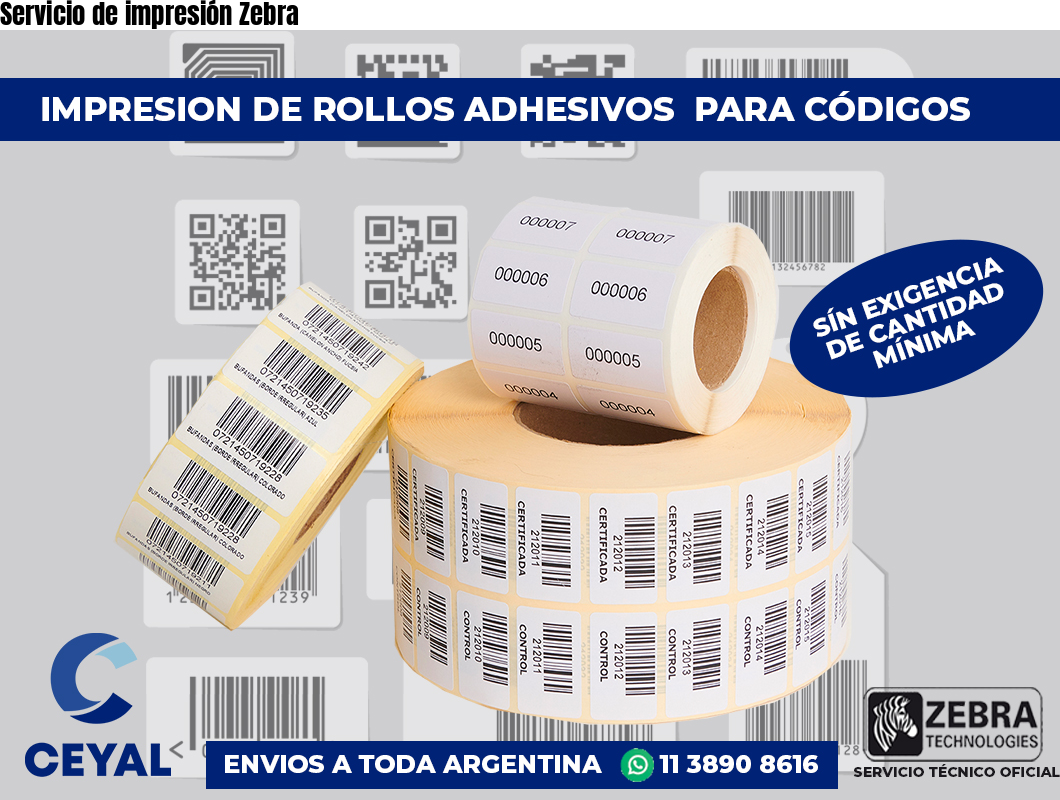 Servicio de impresión Zebra