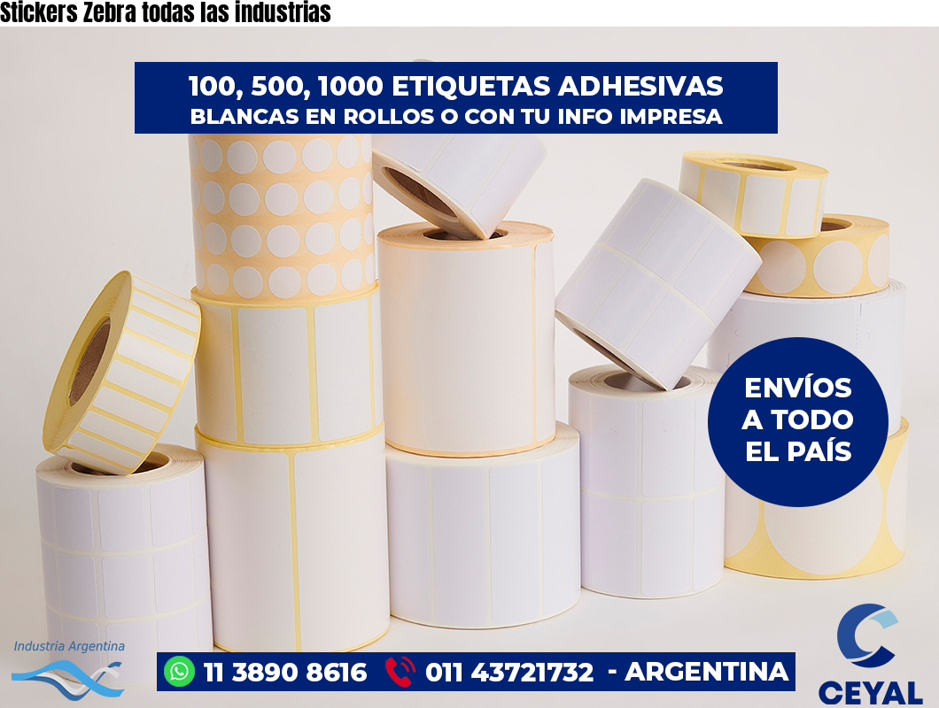 Stickers Zebra todas las industrias