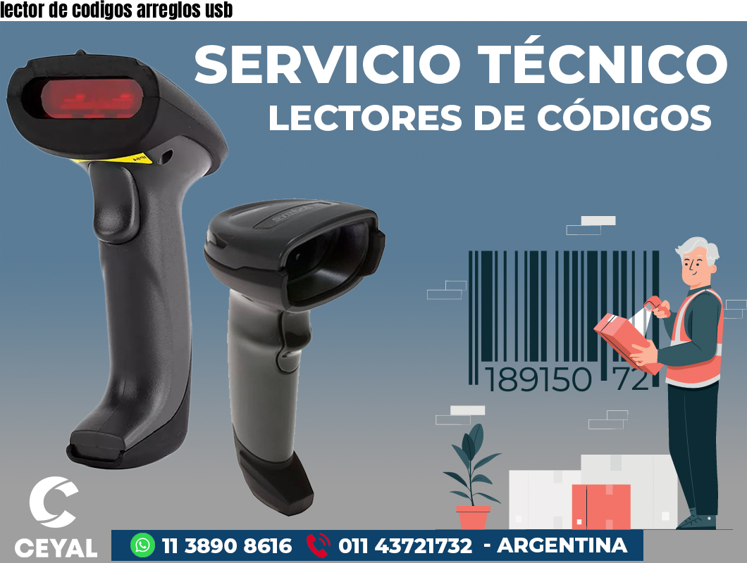 lector de codigos arreglos usb