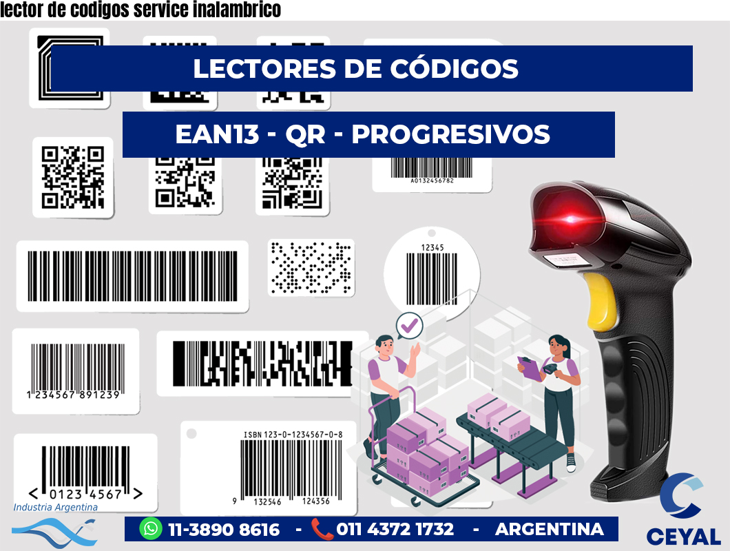 lector de codigos service inalambrico