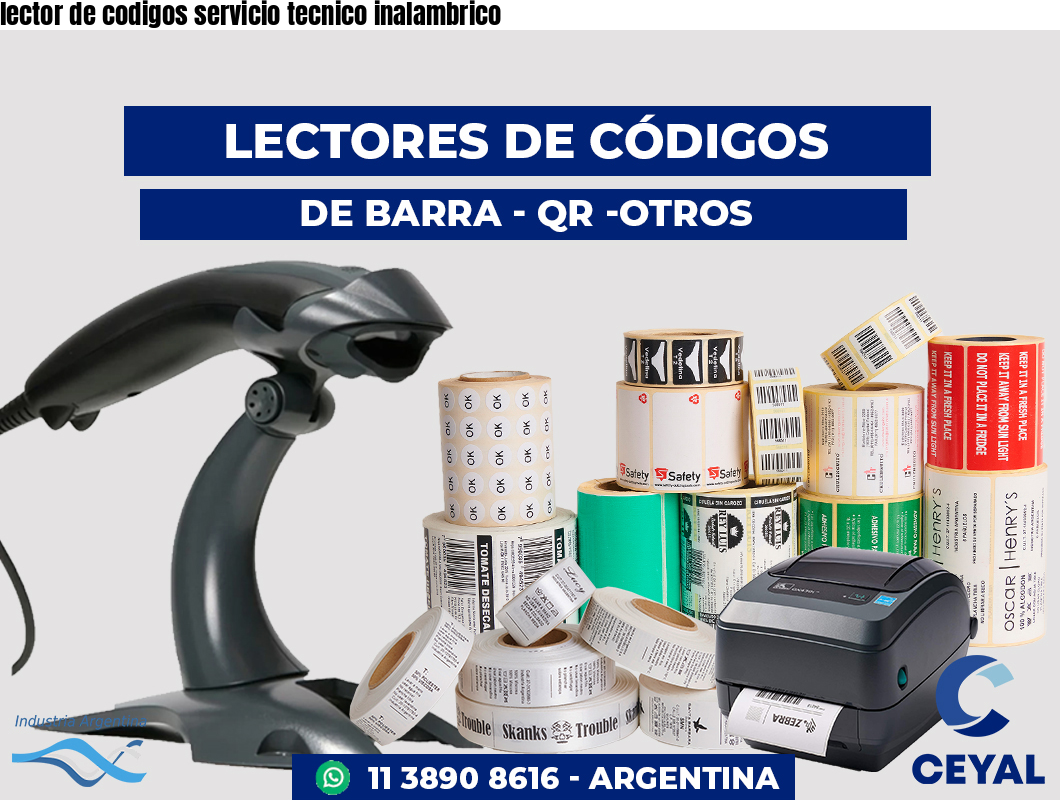 lector de codigos servicio tecnico inalambrico