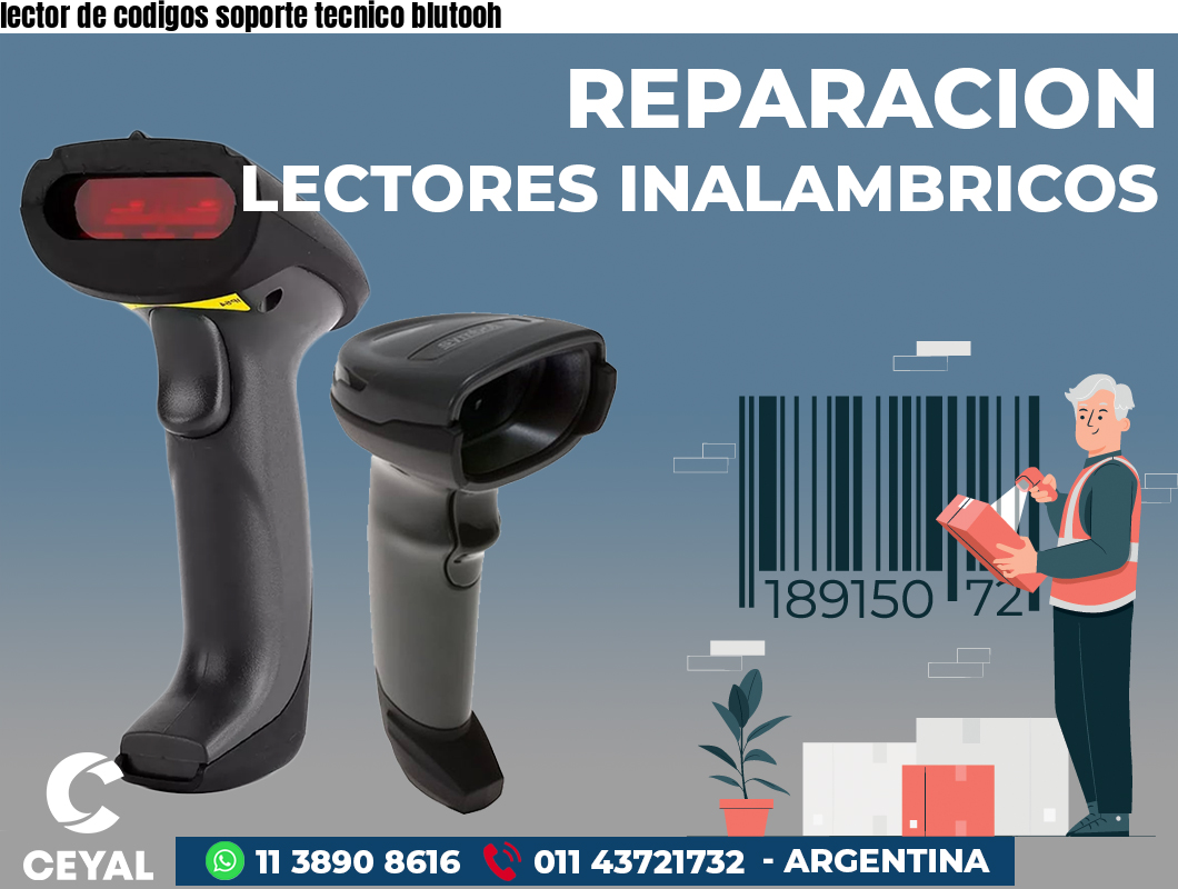 lector de codigos soporte tecnico blutooh