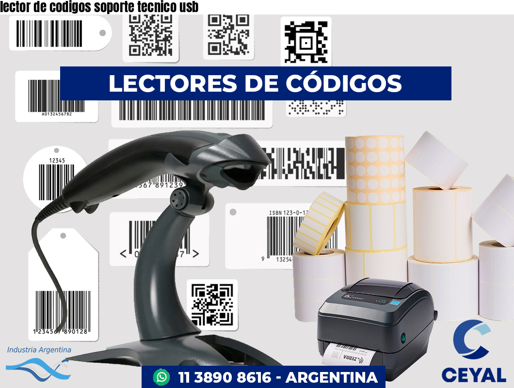 lector de codigos soporte tecnico usb